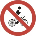 P 565 — PROHIBITION PICTOGRAM - NO BICYCLE
